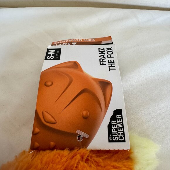 NWT, Bark Box Dog Toy FRANZ THE FOX, S/M - 0-50 lbs., Super Chewer, Orange - Picture 7 of 14